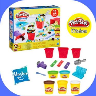 Imagem de Play Doh Kitchen Massinha Pipoca De Cinema Hasbro - Play-Doh, 11peças