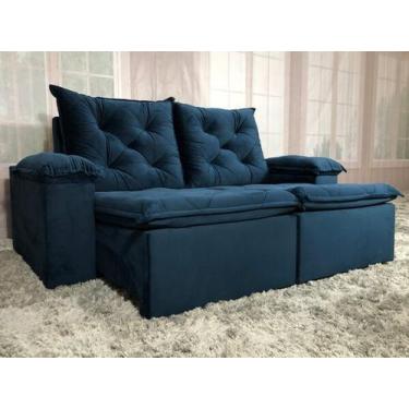 Imagem de Sofá Retrátil Reclinável 2,10 m Azul Bela - ALPOIM