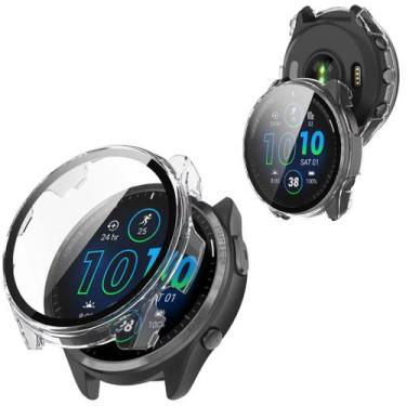 Imagem de Case 360 acrílico tela de vidro para Garmin Forerunner 965 - Genérica