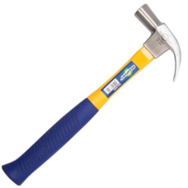 Imagem de Martelo de Unha Polido 27mm 8066 para Fixação e Retirada de Pregos com Cabo em Fibra Brasfort