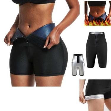 Imagem de Bermuda Short Legging C/Cinta Queima Gordura Efeito Sauna 3 Niveis Aju