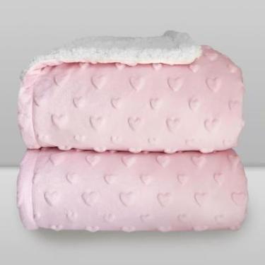 Imagem de Cobertor Laço Bebê Microfibra Plush com Sherpam Hearts - LAÇO BEBE, Ro