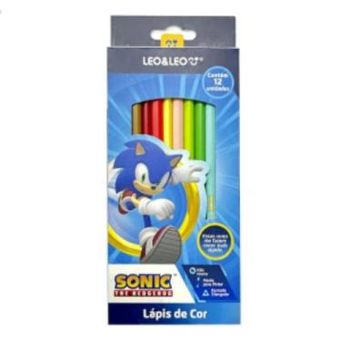 Imagem de Lápis de Cor Sonic 12 Cores Leo&Leo