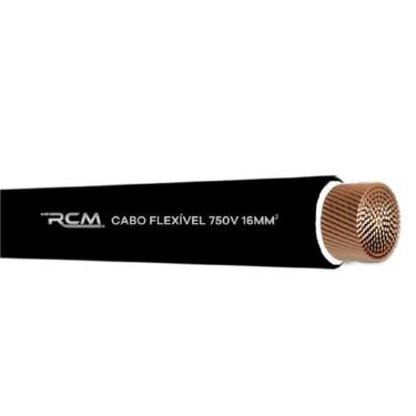 Imagem de Fio Cabo Flexível 750V 16mm para Instalações Residenciais e Industriais Preto RCM Cabos Elétricos