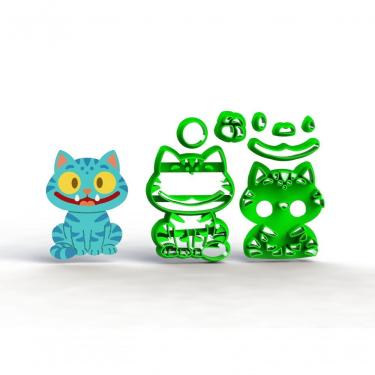 Imagem de Cortador Guerreiras do K-pop Tigre Modular 8CM Plástico PLA Biodegradável para Pasta Americana HB Formas e Cortadores