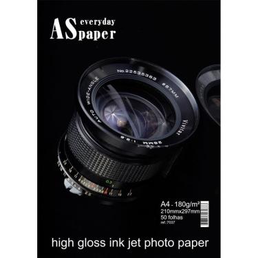 Imagem de Papel Fotográfico Usa Folien Everyday Paper Inkjet Gloss A4 180G com 50 Folhas Branco