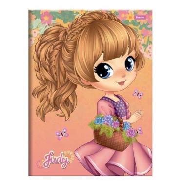 Imagem de Caderno Costurado Foroni 1/4 Capa Dura Judy 80 Folhas - Embalagem com 