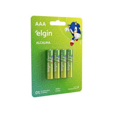 Imagem de Pilha Alcalina AAA Palito Blister Com 4 Peças Elgin Unica, Unica, Unic