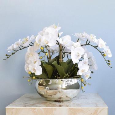 Imagem de Arranjo de Flores Rosas Artificiais no Vaso Rose Gold  Formosinha, Pra