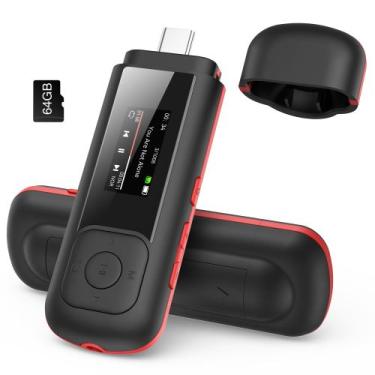 Imagem de Reprodutor de MP3 AGPTEK A55PL 64 GB com USB Tipo C e bateria AAA