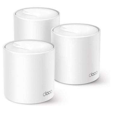 Imagem de Kit Roteador Tp-Link Deco X10 Mesh Wi-Fi 6 Ax1500 3 Unds, Branco