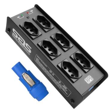 Imagem de Régua 6 Tomadas Santo Angelo Para Som Led Bivolt Powercon