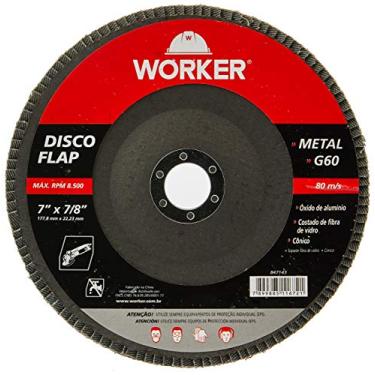Imagem de Worker Disco Flap Curvo G60 180X22 2Mm Metal