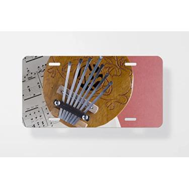 Imagem de Capa para placa de carro Coconut Kalimba para piano de polegar - Capa para placa de carro nova para carro - Capa para moldura da placa de carro 15 x 30 cm