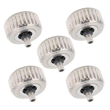 Imagem de Kit de coroa de relógio, prático durável robusto praticidade peças de coroa de relógio de peso leve para conserto de relógio(Buraco de 6 mm de comprimento)