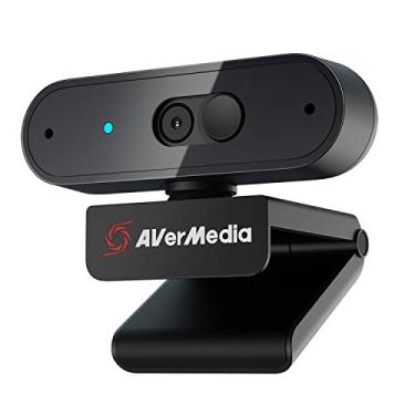 Imagem de AVerMedia Webcam PW310P, capa de webcam, 1080p/30fps Videochat e gravação, Plug and Play, microfones, fluxo, foco automático, funciona com Skype, Zoom, equipe - preta