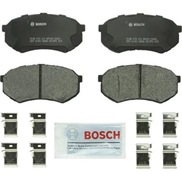 Imagem de Bosch BP433 QuietCast Conjunto de pastilhas de freio de disco semimet lico premium para conquista de Chrysler selecionada; Mitsubishi Starion; Mitsubishi Fuso FE; Plymouth Conquest; Toyota Cressida, Pickup, Tacoma; Frente