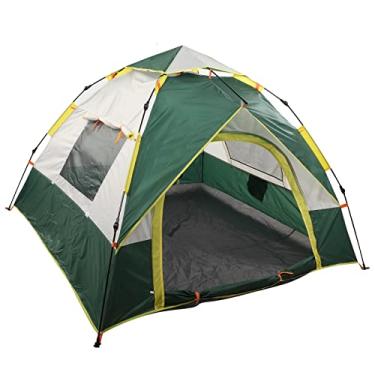Imagem de Barraca de acampamento, barraca pop-up, barraca de acampamento para 2-4 pessoas, barraca de mochila, barraca automática com pano de sombra, impermeável à prova de vento, barraca de acampamento