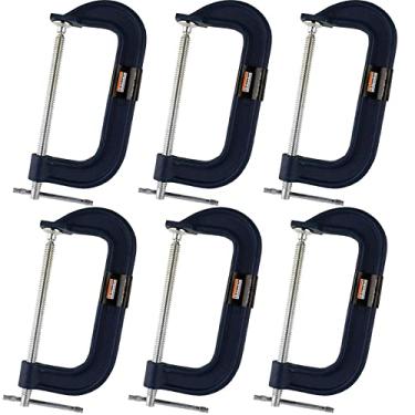 Imagem de Kit 6 Grampo tipo C marceneiro pesado 10 Polegadas - Starfer