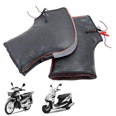 Imagem de Yajun Luvas para guidão quentes de inverno para motocicleta, scooter, luvas quentes para as mãos, 1 par de capas protetoras espessas, D