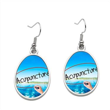 Imagem de Brinco feminino de acupuntura com um marcador sobre o transparente, brincos pendurados para meninas - presente de festa de aniversário dos namorados
