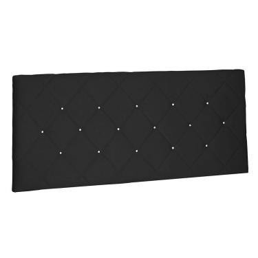 Imagem de Cabeceira Painel Casal 1,40m Tânia Suede Preto