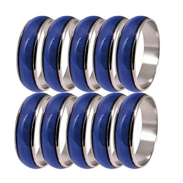 Imagem de LoveinDIY 10x anéis de humor de tamanho misto com desgins variados para homens e mulheres, Metal, não disponível