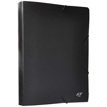 Imagem de Pasta Aba Elastica Plastica Oficio 40Mm Linha Black - Pacote Com 10, ACP, 4024, Preto, 40mm