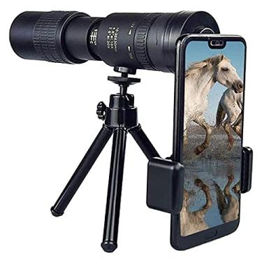 Imagem de Telescópios monóculos, telescópio monocular com suporte para telefone e tripé, observação de pássaros, partidas de futebol, para viagens, telescópio monóculo super telefoto de 4K 10 300X40 mm, shows - pequena surpresa