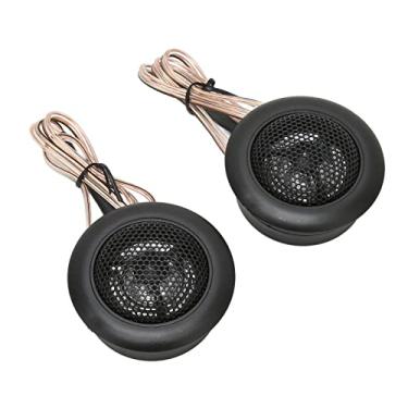 Imagem de ciciglow MA260 2 peças de alto-falante Tweeter de 120W 4ohm, capacitores embutidos, mini tweeter de cúpula de alta sensibilidade, vem com uma cola, escolha preferida para de som de carro de