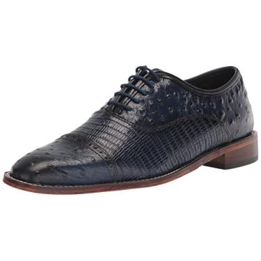 Imagem de STACY ADAMS Sapato Oxford masculino Rodano, Azul, 10.5 Wide