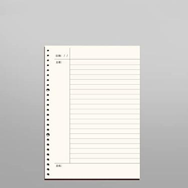 Imagem de 60 folhas de fichário caderno espiral fichário 26 furos diário plano a4 a5 b5 linha de grade núcleo papelaria papelaria, cornell, linha, a4