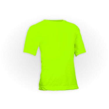 Imagem de Camiseta Micro Dry Colorida Juvenil Amarelo Fluor Tamanho 12