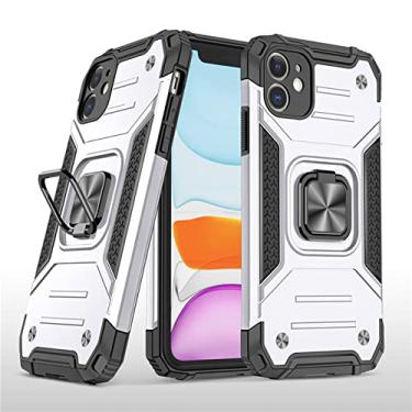 Imagem de Suporte de suporte de anel de metal magnético capa de telefone para iPhone 11 12 13 14 Pro Max Xs XR X 8 7 6 6s Plus SE 2022 Coque Fundas Capa, Prata, Para iPhone SE 2022