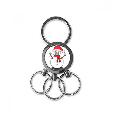 Imagem de Mas, boneco de neve de Hórus, cachecol de aço inoxidável, chaveiro, chaveiro, chaveiro, clipe, presente, Multicor