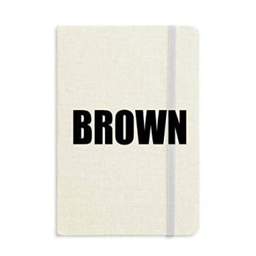 Imagem de Caderno com nome da cor marrom capa dura diário clássico presente A5