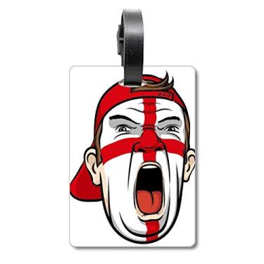 Imagem de Bandeira da Inglaterra para maquiagem facial cabeça gritando boné de mala etiqueta cartão de bagagem etiqueta de etiqueta de etiqueta, Multicolorido.