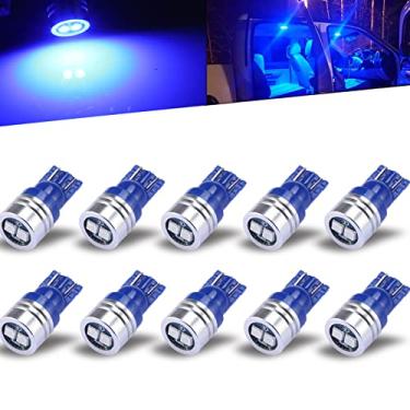 Imagem de iBrightstar Chipsets 3030 Extremamente brilhantes 168 175 194 2825 W5W T10 Wedge Lâmpadas LED para placa de licença Interior Mapa Dome Trunk Lights, Azul