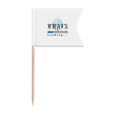 Imagem de Brain Tree Progress Art Deco Presente Fashion Palito de Dente Bandeiras Marcação para Bolo Festa Prato de Queijo