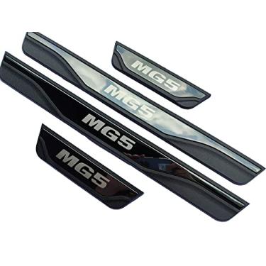Imagem de GZBFTDH Proteção de Peitoril Soleira da Porta, para MG MG5 2020-2022 Carro Acessórios, Aço Inoxidável Kick Plate Guard de Pedal de Limiar Protetor, Peças para Automóveis