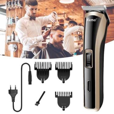 Imagem de Máquina De Barbear Cortar Cabelo E Aparelho Aparador Elétrico Masculin