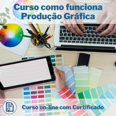 Imagem de Curso Online em videoaula de como funciona Produção Gráfica com Certificado + 2 brindes