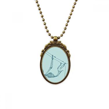 Imagem de DIYthinker Esqueleto preguiça esboço animal antigo colar vintage pingente chaveiro