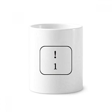 Imagem de Símbolo de teclado 1 suporte de caneta de escova de dentes, caneca, suporte de cerâmica, copo lápis
