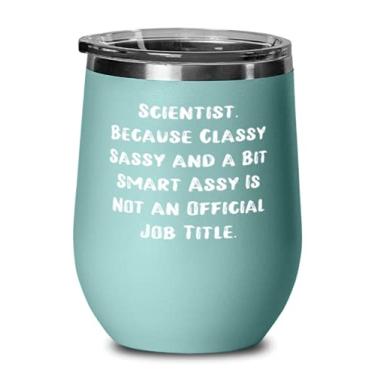 Imagem de Cientista extravagante, cientista porque Classy Sassy and a Bit Smart Assy não é um título oficial, taça de vinho de aniversário para cientistas