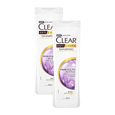 Imagem de Kit 2 Shampoos Clear Anticaspa Hidratação Intensa 400ml