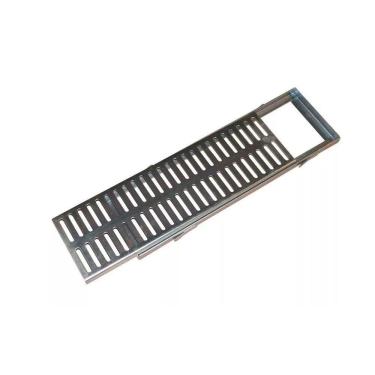 Imagem de Ralo Grelha e Castilho de Aço Galvanizado Chapa 2mm 15x50cm