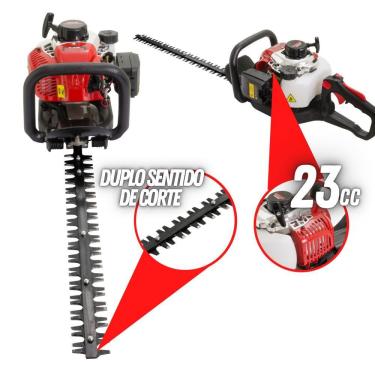 Imagem de Aparador De Cerca Viva Kawashima HT23 Gasolina 2 Tempos 22,5cc Manopla Ajustável Ergonômica Duas Lâminas 700mm Duplo Sentido De Corte Alto Rendimento