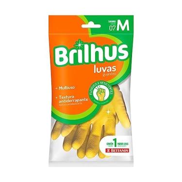 Imagem de Brilhus - Luva de Látex Multiuso, Tamanho M, Bettanin