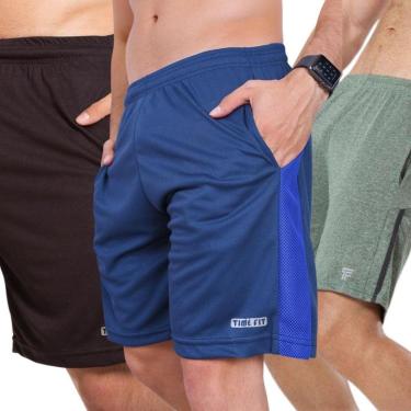 Imagem de Kit 3 Bermuda dryfit alta performance treinamento-Masculino